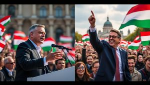 suivez les élections législatives en hongrie où viktor orbán et péter magyar s'affrontent lors de meetings électoraux intenses, marquant une bataille politique déterminante pour l'avenir du pays.