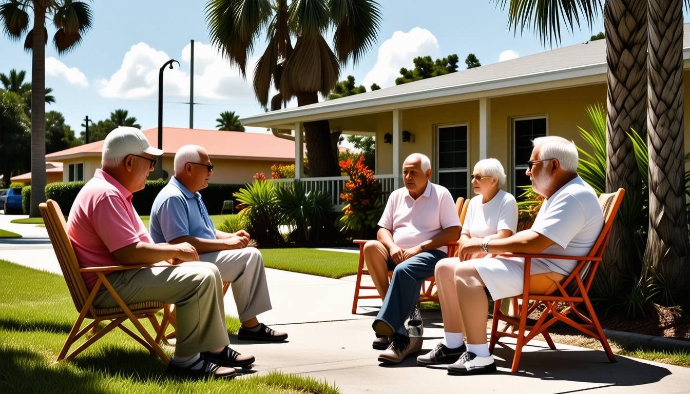 découvrez le quotidien des « snowbirds » en floride, confrontés aux préjugés et aux accusations de communisme, tout en poursuivant leur quête de liberté sous le soleil.
