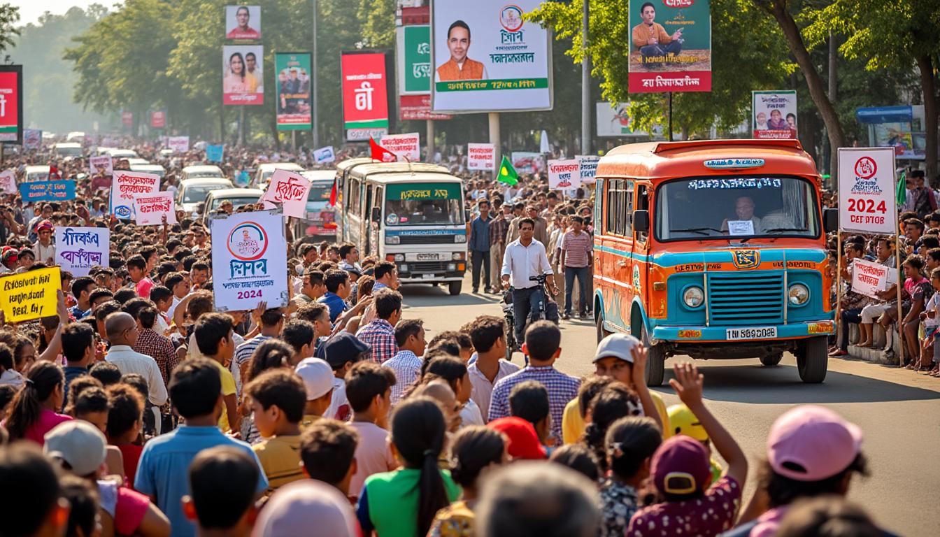 lors des élections législatives au bangladesh, les principaux candidats lancent un appel à une mobilisation massive des électeurs pour assurer une participation démocratique significative.