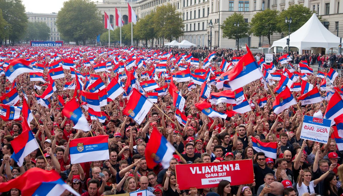 le président serbe vucic célèbre la victoire de son parti aux élections municipales, malgré les controverses et accusations entourant le scrutin.