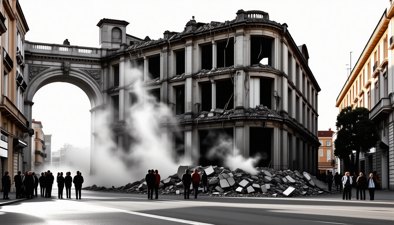 à toulouse, près de l’arche marengo, un immeuble menacé s’est partiellement effondré, soulevant des inquiétudes sur les risques d’affaissement et la sécurité locale.