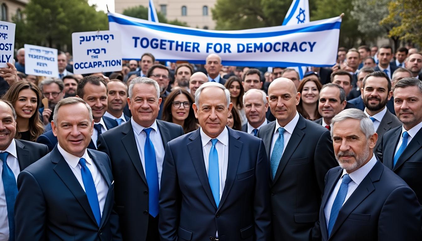 en israël, deux leaders majeurs de l'opposition s'allient pour affronter netanyahu lors des prochaines élections, marquant un tournant politique décisif.