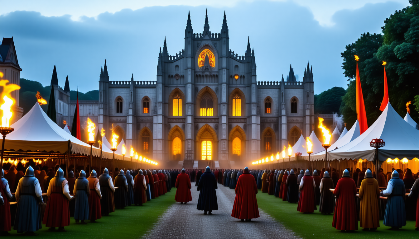 découvrez le spectacle historique grandiose célébrant les 800 ans de l'abbaye de marquette-lez-lille, un événement unique alliant patrimoine et spectacle vivant.