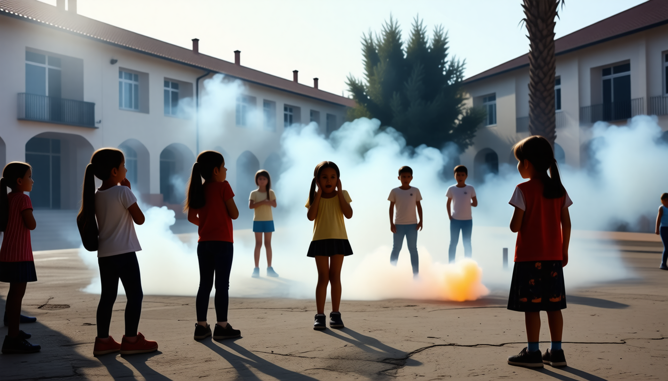 à toulouse, des pétards allumés dans la cour d'école ont provoqué une panique parmi les enfants, qui ont cru entendre des coups de feu.