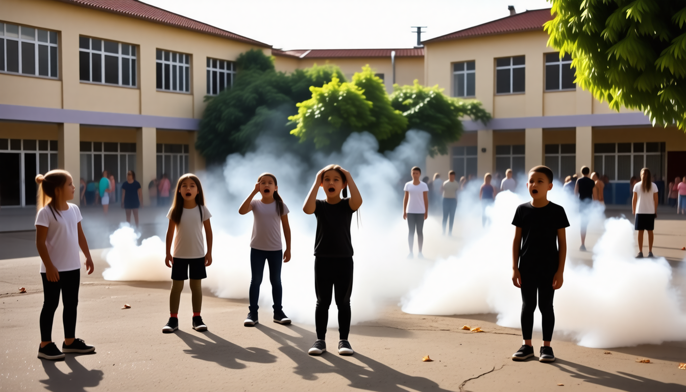 à toulouse, des pétards allumés dans la cour d'école ont semé la panique chez les enfants, qui ont cru entendre des coups de feu.