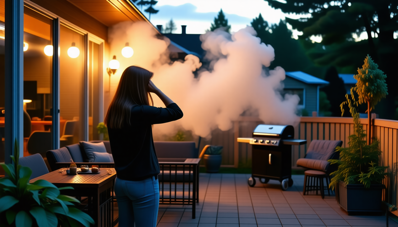 découvrez comment j'ai pris des mesures efficaces pour mettre fin à la fumée envahissante du barbecue de mon voisin qui gâchait mes soirées sur la terrasse.