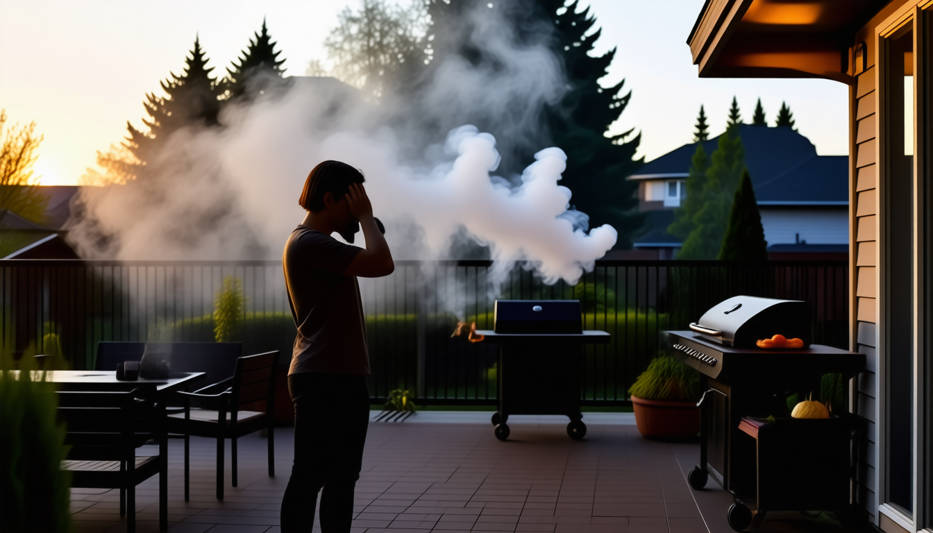 découvrez comment j'ai mis fin à la fumée envahissante du barbecue de mon voisin qui gâchait mes soirées sur ma terrasse.