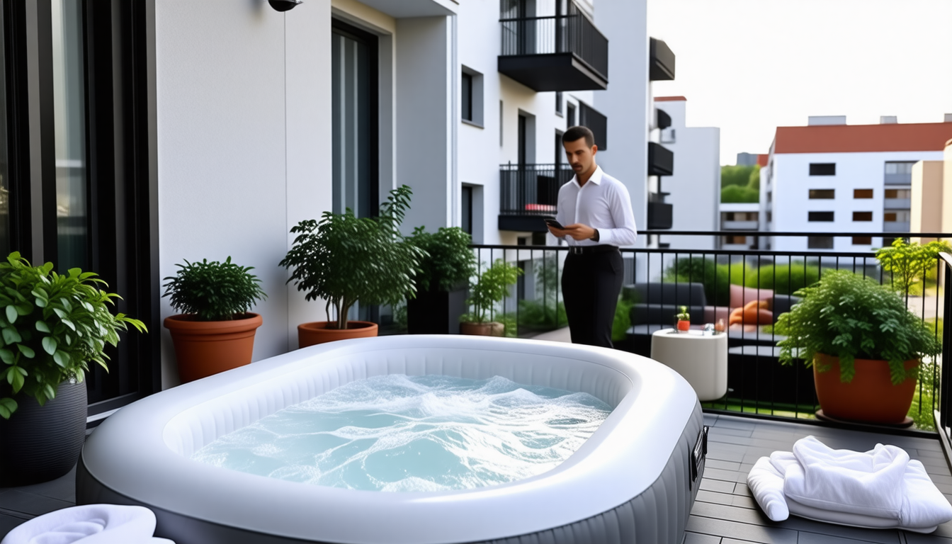 découvrez comment installer un spa gonflable sur votre balcon en toute simplicité et les réactions inattendues du syndic dans cette expérience surprenante.