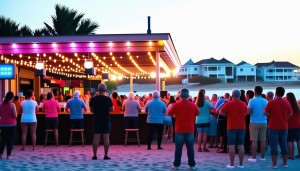 des riverains d'une station balnéaire dénoncent les nuisances sonores et lumineuses causées par un restaurant de plage, perturbant la tranquillité locale.