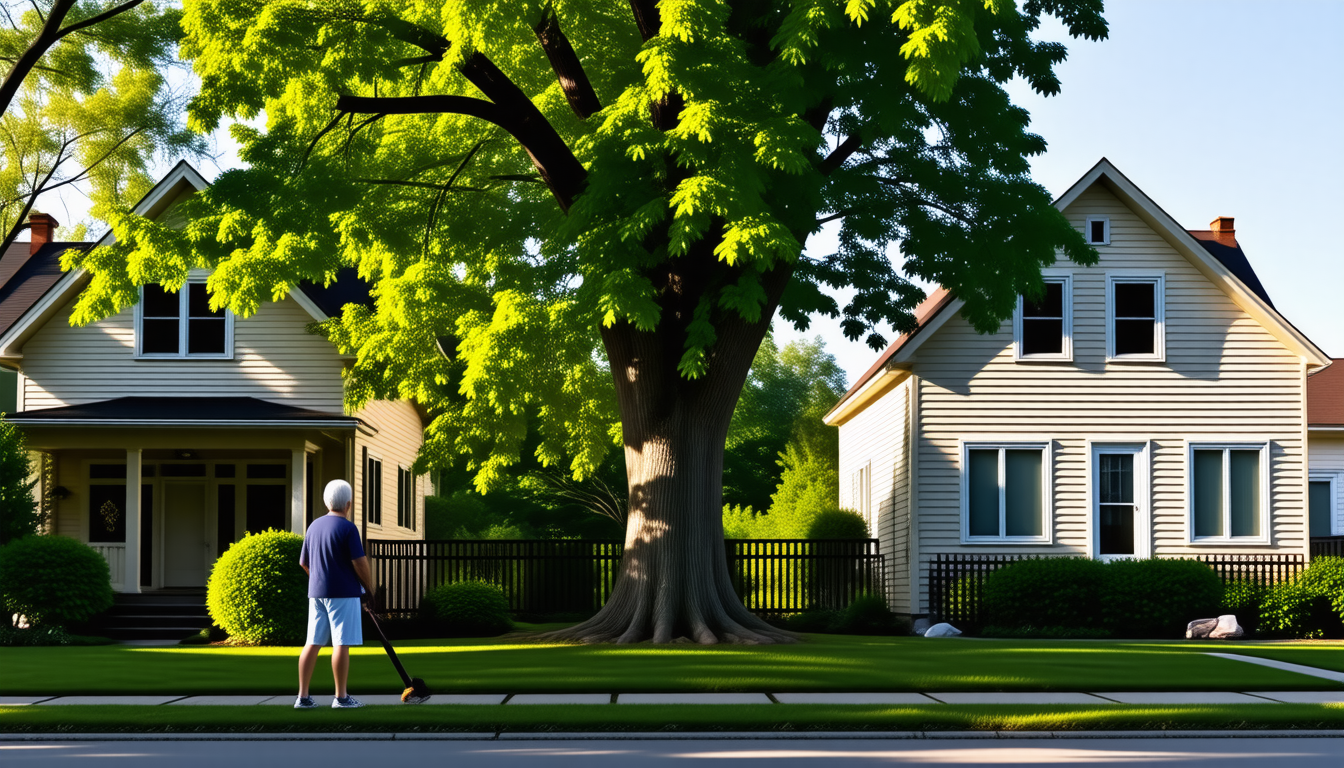 découvrez pourquoi, malgré les demandes des deux voisins, seul l'un d'eux devra voir son grand arbre coupé, révélant les conflits d'ombre et de propriété.