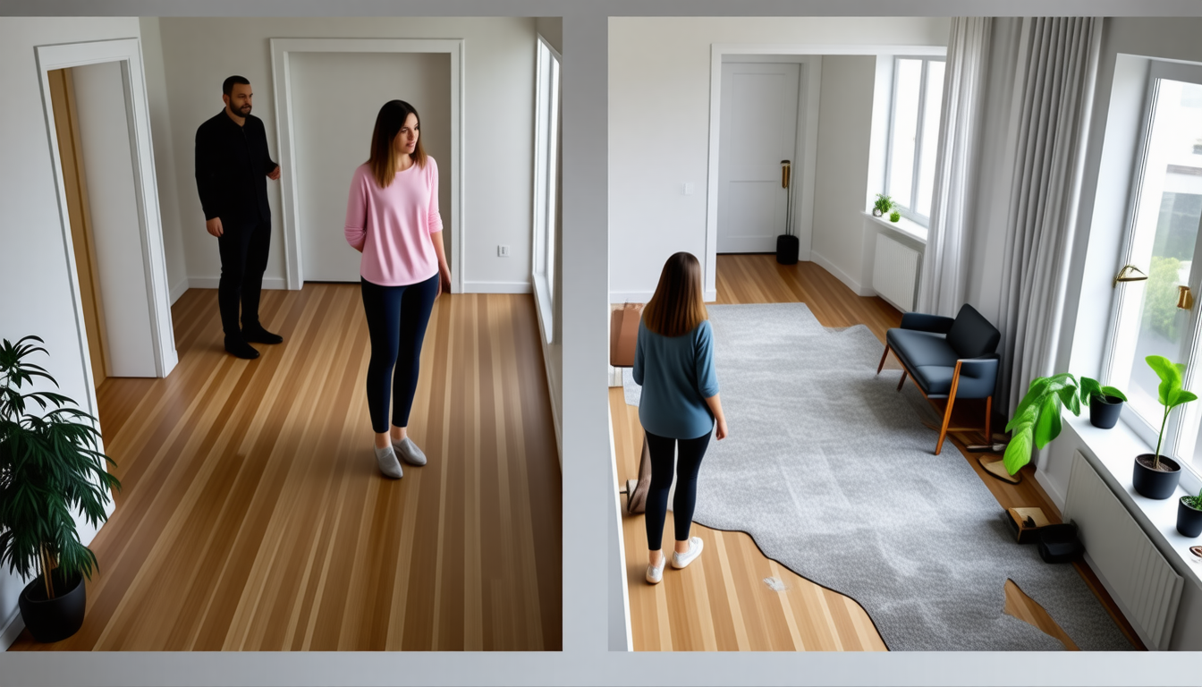 deux voisines posent du parquet le même mois dans leur immeuble, mais une seule pourra le conserver. découvrez pourquoi.