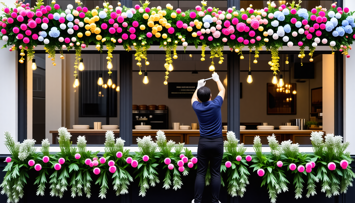 découvrez les meilleures astuces pour retirer facilement et sans effort les fleurs artificielles qui recouvrent la façade de votre restaurant, et redonnez-lui un aspect propre et accueillant.