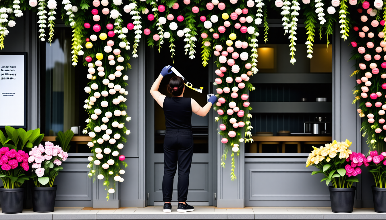 découvrez nos astuces efficaces pour retirer facilement les fleurs artificielles qui couvrent la façade de votre restaurant, sans abîmer la surface et en optimisant votre temps.