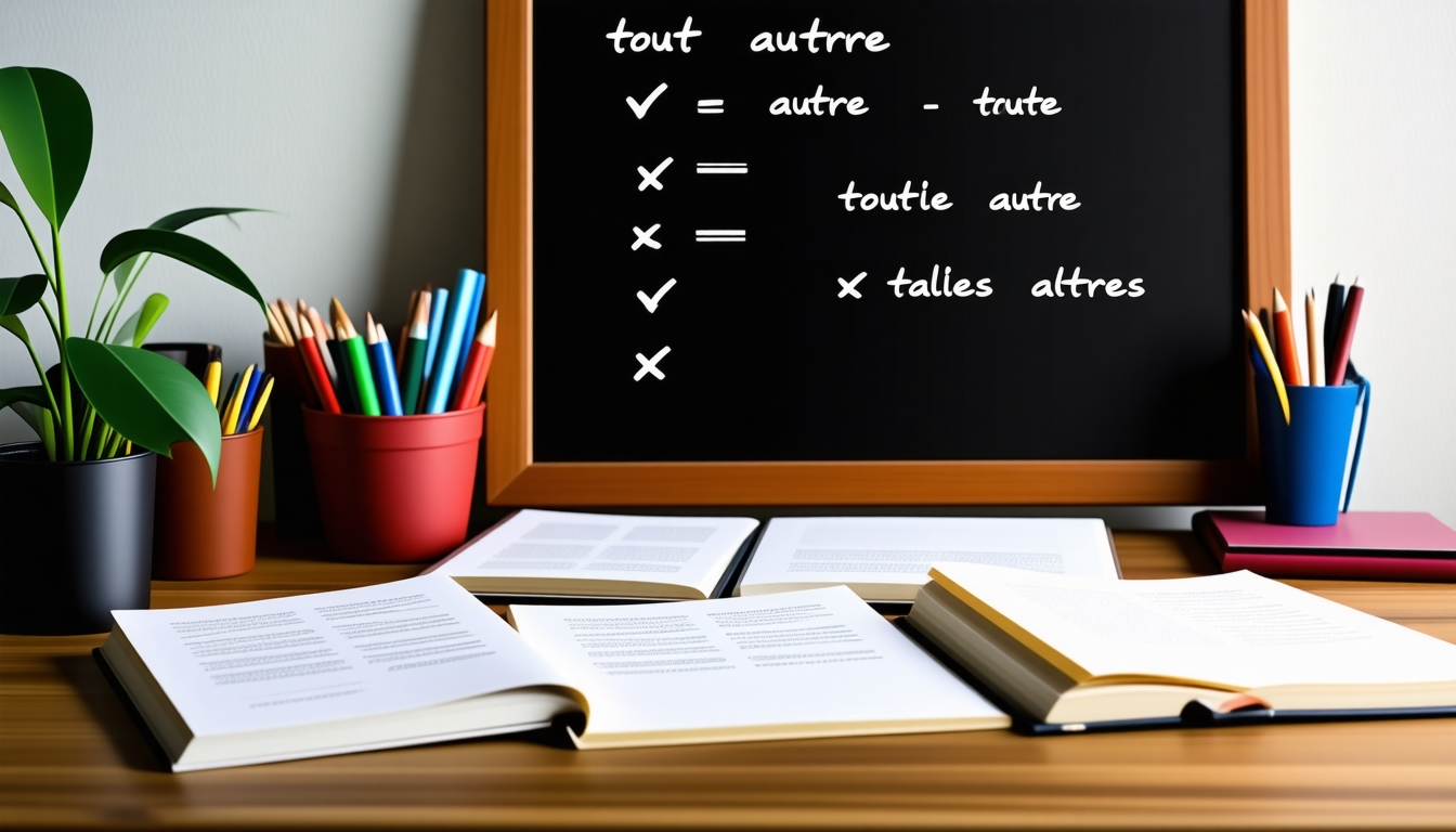 découvrez la règle claire et facile pour maîtriser l'accord de « tout autre », « toute autre » et « toutes autres » et éviter les erreurs courantes en français.