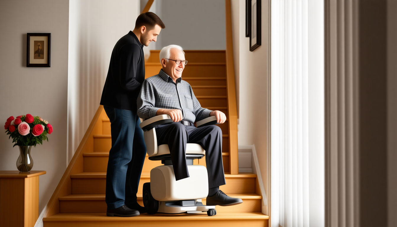 Un monte-escalier installé chez mon voisin pour préserver l’autonomie de son père : une décision pleine d’émotions