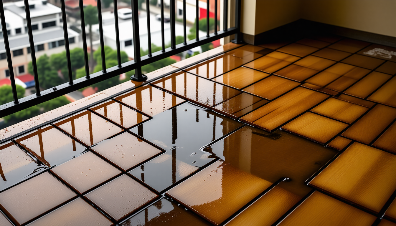 les dalles en bois clipsables réchauffent un balcon, mais le premier orage peut révéler un piège lié à l’eau et à l’installation. voici comment l’éviter.