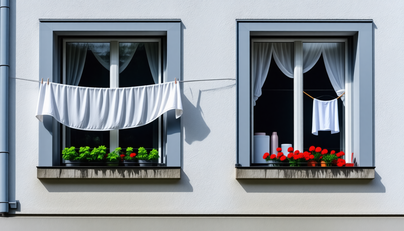linge étendu à la fenêtre : découvrez ce que prévoit la loi et comment le règlement de copropriété ou les règles locales peuvent encadrer cette pratique.