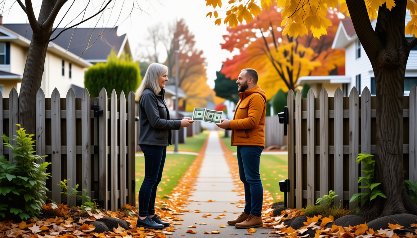 à l’automne, deux voisins font installer une clôture neuve et se partagent la facture à parts égales : découvrez les règles et les bons réflexes.